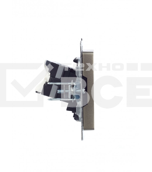 Розетка компьютерная IEK BRITE РК10-БрШ RJ45 кат.5E шампань