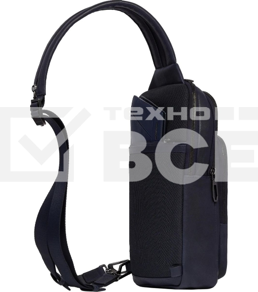Рюкзак слинг мужской Piquadro Cronus CA6686S134/BLU кожа синий