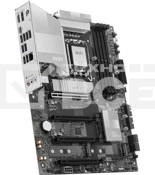 Материнская плата MSI PRO B860-P, LGA 1851, Intel B860, 4xDDR5, 4xSATA, 3xM.2, 1xPCIe 5.0 x16, 1xPCIe 4.0 x4, 2xPCIe 4.0 x1, 1xHDMI, 1xDP, 1xUSB-C, 1x 5Gb LAN, 2xUSB-A 3.2 Gen 2, 2xUSB-A 3.2 Gen 1, 4xUSB-A 2.0, 3x3.5 мм, 7.1, ATX