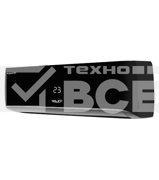 Блок внутренний сплит-системы Shuft Asgard DC Black SFTHAI/in-09HN8/BL инвертор, 9000 BTU, 25 м2, 27,5 дБ, охлаждение, обогрев, осушение, черный