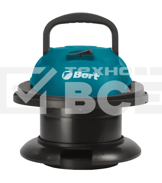 Строительный пылесос Bort BSS-1215-Aqua (93410891) серый, 250/1250 Вт, уборка сухая/влажная, пылесборник контейнер, 15 л