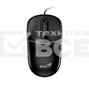 Мышь проводная Genius DX-111 черный, 1200 dpi, USB, кнопки - 3
