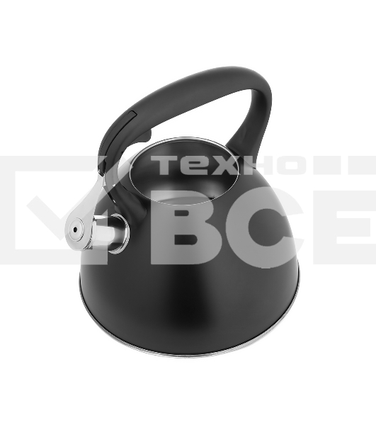 Чайник для плиты Lara LR00-74 3 л, нержавеющая сталь, черный матовый