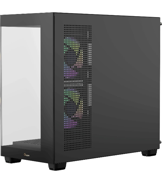 Компьютерный корпус Ocypus Gaммa C52 BK ARGB mATX/win/black/3 ARGB fans/no PSU/Tempered Glass