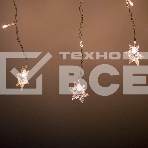 Гирлянда светод. Funray Бахрома IC100WWS, 2x0.6м, 100ламп, теплый белый, со снежинками, IP20, фото5