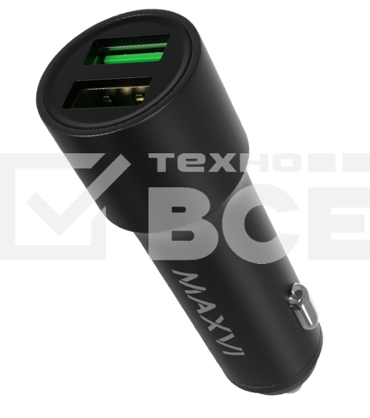Автомобильное зарядное устройство Maxvi CCM-M242 metallic черный 2.4A