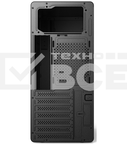 Компьютчерный корпус CBR ATX Miditower U500, без БП, 1хUSB 3.0 Type-C, 1хUSB 3.0, 1хUSB 2.0, HD Audio+Mic, черный [PCC-ATX-U500-WPSU