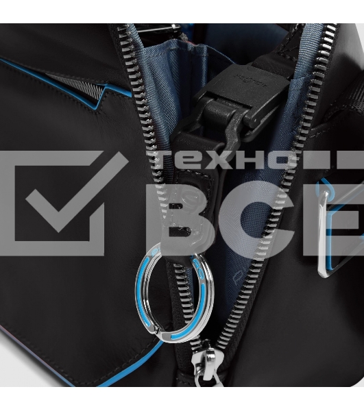 Сумка мужская Piquadro Blue Square CA6900B2/N черная натур.кожа