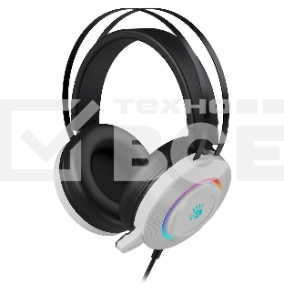 Гарнитура проводная с микрофоном A4Tech Bloody G521 белый 2.3м мониторные оголовье (G521 (WHITE))