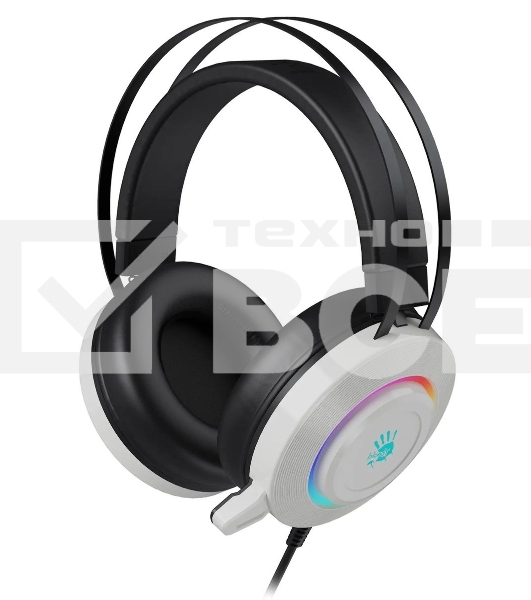 Гарнитура проводная с микрофоном A4Tech Bloody G521 белый 2.3м мониторные оголовье (G521 (WHITE))