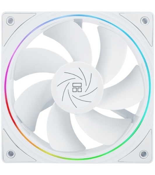 Кулер для корпуса Thermalright TL-S12RW Reverse (120x120x25mm, 4-pin PWM, ARGB, 47.6CFM, 23.2dBA, 1500RPM, White)