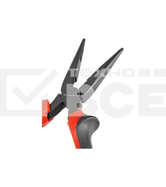 Длинногубцы Matrix 17160 черный Nickel, 180 мм, прямые, двухкомпонентные рукоятки