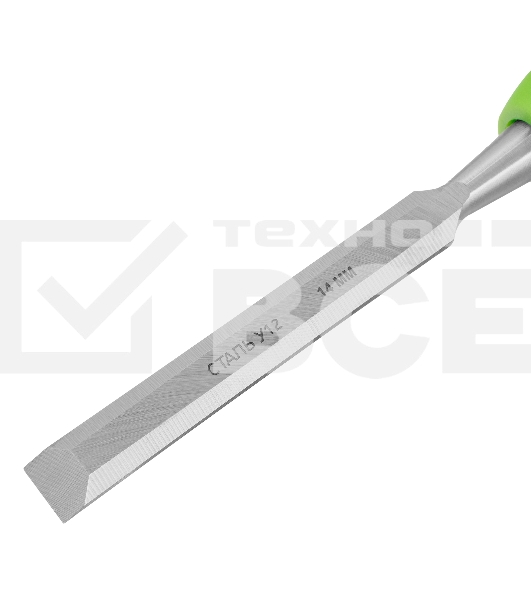 Долото-стамеска Сибртех, 14 мм, двухкомпонентная рукоятка