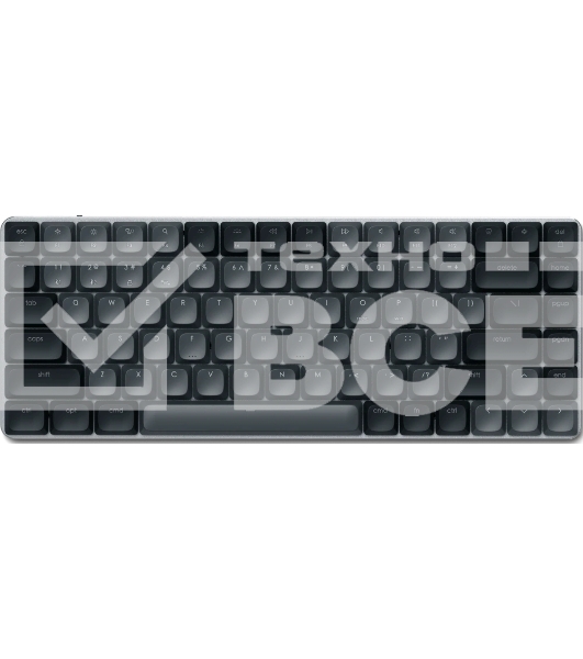 Клавиатура Satechi SM1 Slim Dark гибридная, USB Type-A, Bluetooth, радиоканал, чёрный