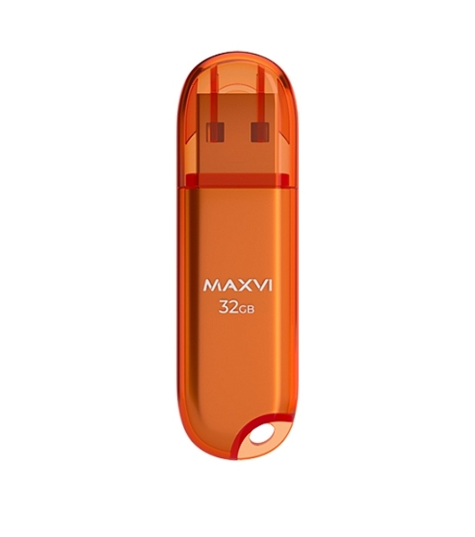 Флешка USB Maxvi P1 orange (FD32GBUSB20C10P1), 32Gb, USB 2.0, R/W 15/5, оранжевый