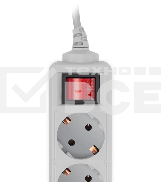 Сетевой фильтр PC Pet AP01006-3-GR 3м (5 розеток) серый