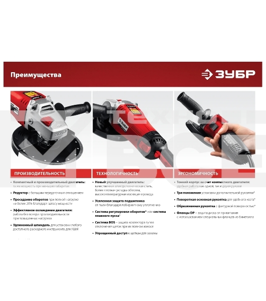 УШМ ЗУБР 125 мм, 800 Вт, компакт.