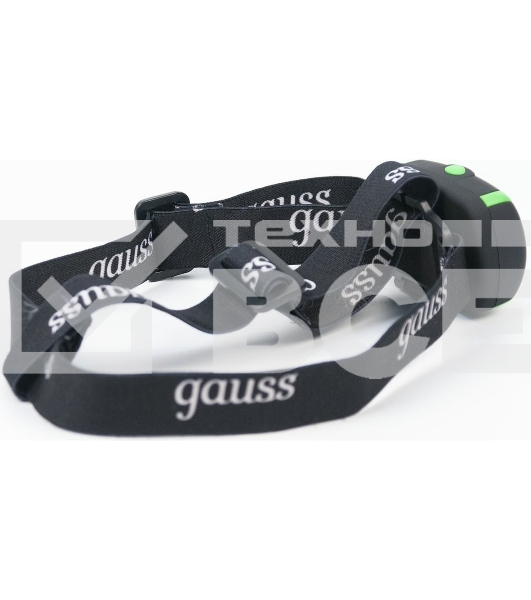 Фонарь налобный GAUSS GFL307 черный 3Вт лам.:светодиод. AAAx3