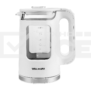 Чайник эл. Willmark WEK-1725W (1.7л, пов. на 360град., LED-подсв.,двустенный корпус,2200Вт,белый)