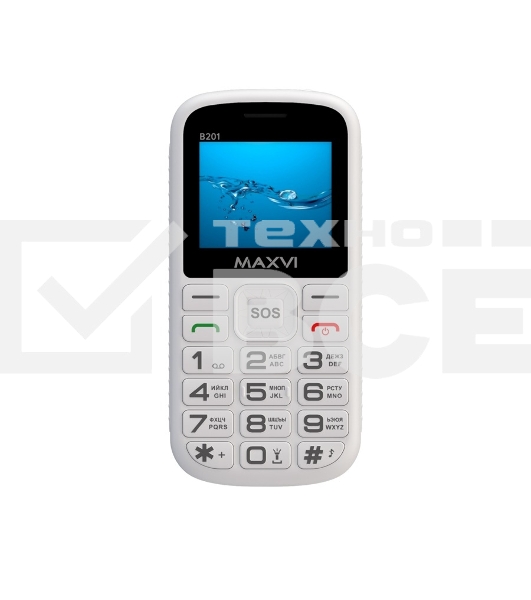 Мобильный телефон Maxvi B201 белый