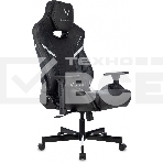 Кресло игровое Knight Thunder 5X черный эко.кожа крестов. металл, фото 1