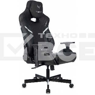 Кресло игровое Knight Thunder 5X черный эко.кожа крестов. металл