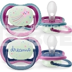 Пустышка Philips Avent ultra air, ночная, звезда/DREAMS, 6-18 мес., 2 шт., фото 1