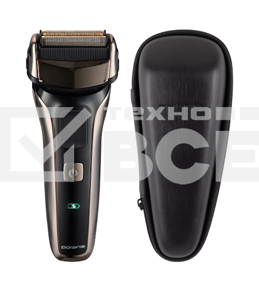 Бритва Polaris PMR 0311 RC PRO (аккум/сеть, LI-ION, сухое и влажное) черный/серебряный