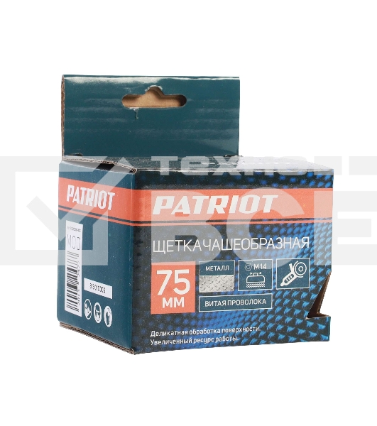 Щетка EDGE by PATRIOT чашеобразная 75ммХМ14 витая проволока