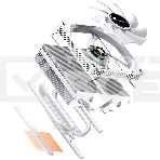 Кулер JONSBO HX4170D White LGA1700/1200/115X/775/AM4 низкопрофильный 45.3мм (36шт/кор, TDP 150W, PWM, 92мм Dynamic Multi-Color LED Fan, 4 тепловые трубки, медная база, 4-pin, белый) Retail, фото5