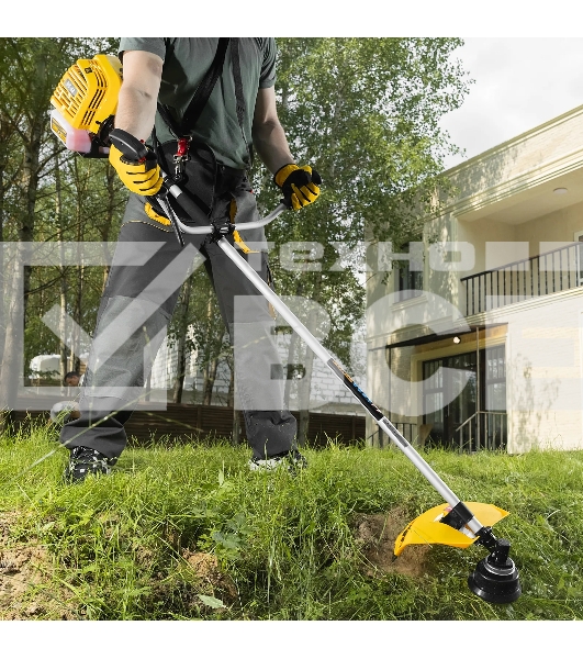 Триммер Denzel DT 43 бензиновый 43см3 2.5 лс. неразъемная штанга состоит из 2 частей