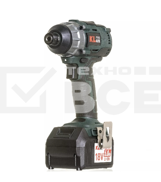 Профессиональный бесщеточный винтоверт аккумуляторный KLPRO KLDV18B-50 (18В, Li-ion-2шт, 5.0Ач, 180Нм, 2 скорости, подсветка,З/У,в кейсе)
