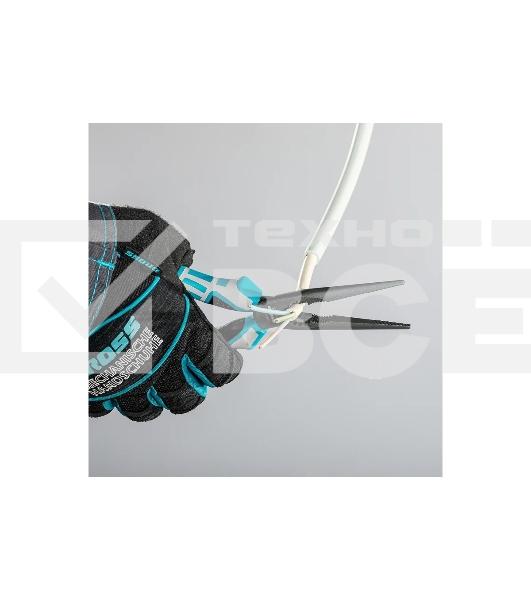 Длинногубцы прямые Gross 17171 205 мм, трехкомпонентные рукоятки