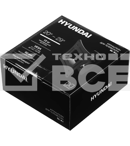 Кронштейн для телевизора Hyundai GL-R1 черный 20'-29' макс.15кг настенный поворот и наклон