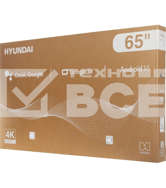 Телевизор Hyundai 65' H-LED65BU7011 черный LED 4K UHD 60Hz Smart TV 2GB/16GB