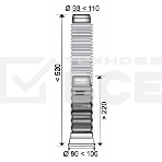 Труба для унитаза гофрированная L 250-460 мм D110 мм, фото5