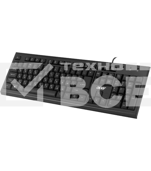 Клавиатура Acer OKW120 проводная, USB, черный
