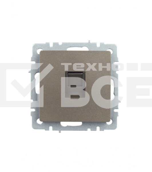 Розетка компьютерная IEK BRITE РК10-БрШ RJ45 кат.5E шампань