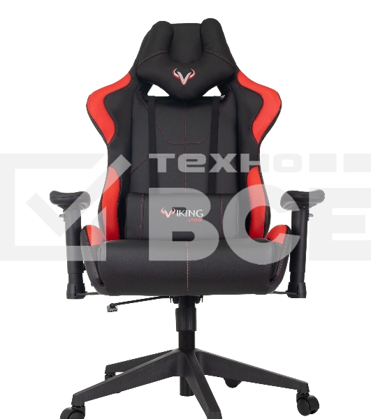 Кресло игровое Бюрократ VIKING 5 AERO RED черный/красный искусственная кожа