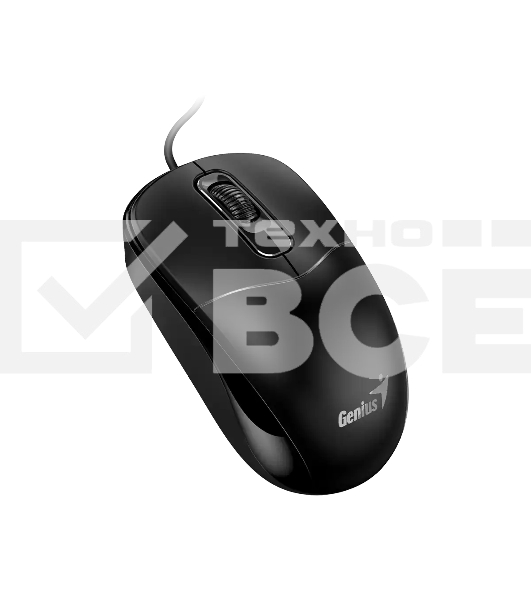Мышь проводная Genius DX-111 черный, 1200 dpi, USB, кнопки - 3