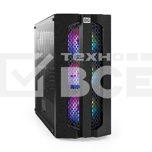 Компьютерный корпус Miditower ExeGate EVO-9205-NPX600 (ATX, БП 600NPX с вент. 12 см, с окном, 1*USB+1*USB 3.0, аудио, 3 вент. 12см с RGb подсветкой)