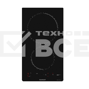 Индукционная варочная панель Brandt BPI1621UB, домино, 2 варочных зоны, 10 уровней мощности, индикация остаточного тепла, таймер, Ultraboost, черный