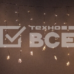 Гирлянда светод. Funray Бахрома IC100WWS, 2x0.6м, 100ламп, теплый белый, со снежинками, IP20, фото6