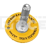 Щетка для дрели Denzel 60 мм, плоская, со шпилькой, нержавеющая витая проволока, фото9