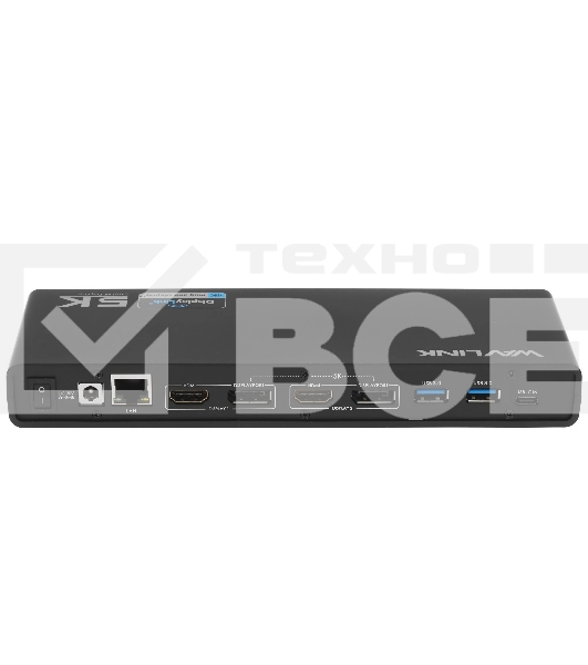 USB-концентратор Docking Station WAVLINK USB-C&USB3.0 Ultra 5K(Dual 4K) Universal Include 20V/2.5A Power Adaper/6xUSB3.0/2xDP 4K 60HZ/2xHDMI 4K 60HZ/1xGigabit LAN/1xAudio In/Out/Not Support Power Delivery