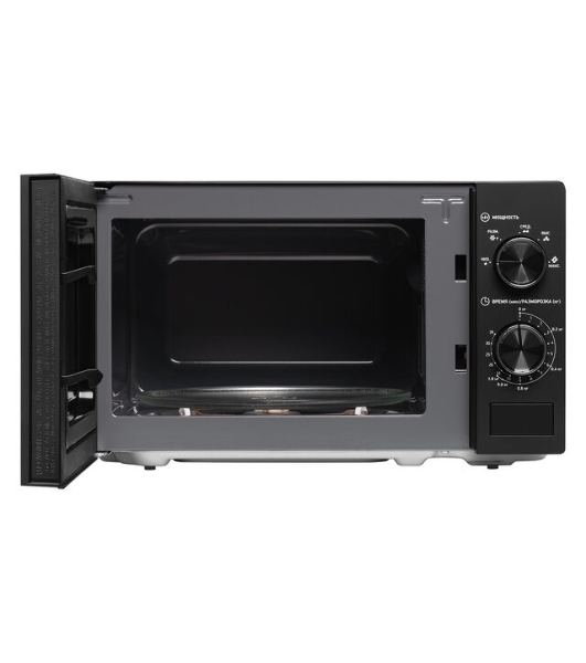Микроволновая печь BBK 20MWS-762M/B черный, 20 л, 700 Вт, переключатели - поворотный механизм