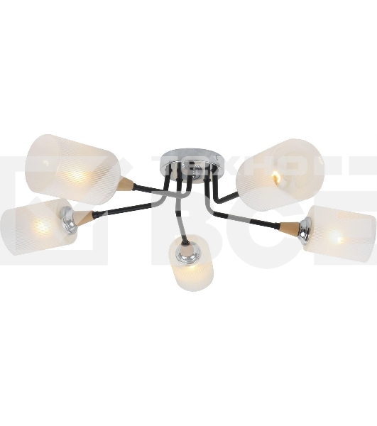 Люстра потолочная ESCADA 2101/5P E27*60W Black/Chrome