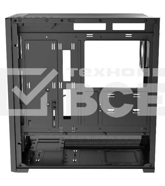 Корпус Ocypus Delta C70 BK ARGB, Midi-Tower, чёрный, 4 x 120 мм