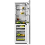 Холодильник BENOIT-344 серебристый металлопласт, с системой онлайн мониторинга двухкамерный 220/124л морозилка снизу, No Frost, фото2