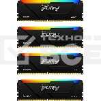 Оперативная память Kingston Fury Beast, DDR4, 128GB (4x32GB), 3600MHz, CL18, DIMM, RGB, радиатор, чёрный, фото5